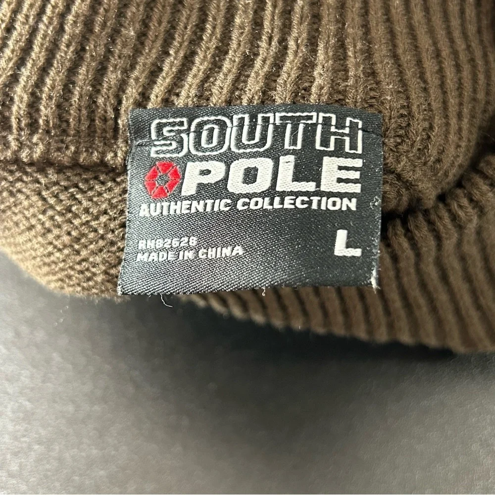 Southpole Men's Sweater Brown Size Large
